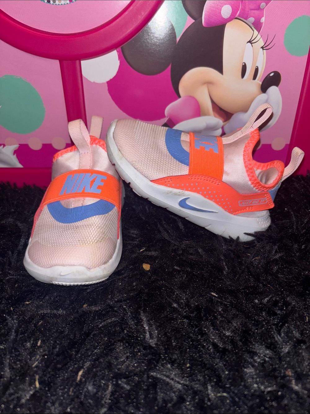 Nike Kids Pink, Orange & Blue Slip-On Sneakers